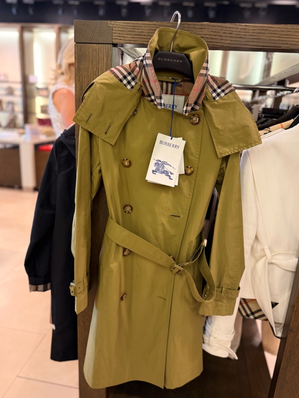 Burberry Telford Hooded Trench Coat Windbreaker‎ Women Cool Olive Green $1695 - Picture 5 of 9
